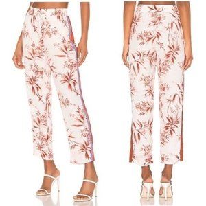 Joie Quisy Porcelain Red Floral Pull On Wide Leg Pants Size Small